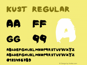 Kust Regular Version 1.000 Font Sample