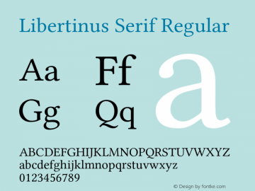 Libertinus Serif Regular Version 6.2图片样张