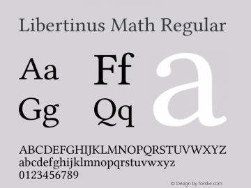 Libertinus Math Regular Version 6.2 Font Sample
