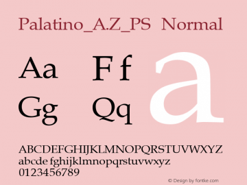 Palatino_A.Z_PS Normal 001.000图片样张