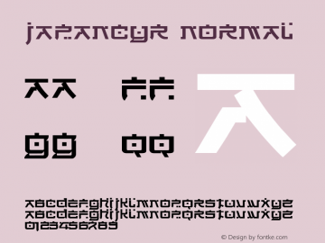 JapanCyr Normal Release Gyrka Andrey, 1998, Novosibirsk Font Sample