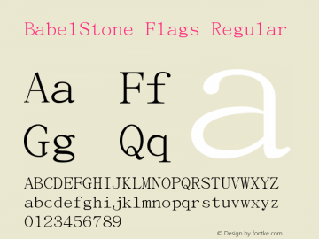 BabelStone Flags Regular Version 1.001 September 11, 2014 Font Sample