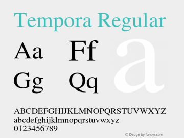 Tempora Regular Version 0.2图片样张