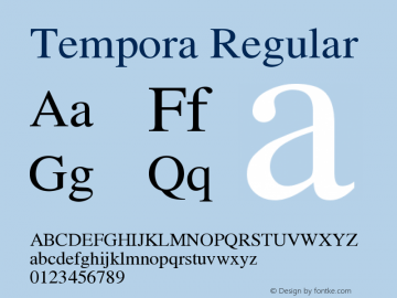 Tempora Regular Version 1.0图片样张