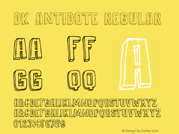 DK Antidote Regular Version 1.000 Font Sample