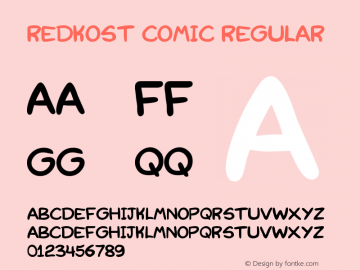 Redkost Comic Regular Version 1.00 October 20, 2014, initial release Font Sample