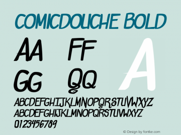 comicdouche Bold Version 1.00 February 6, 2016, initial release Font Sample