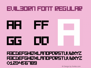 Evilborn Font Regular Version 2.0图片样张