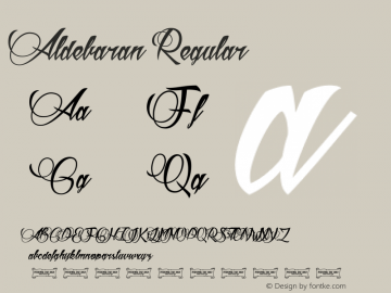 Aldebaran Regular Version 001.000 Font Sample