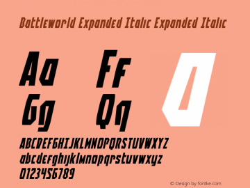 Battleworld Expanded Italic Expanded Italic Version 1.0; 2016图片样张