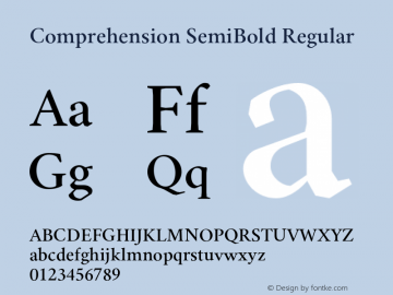 Comprehension SemiBold Regular 1.0图片样张