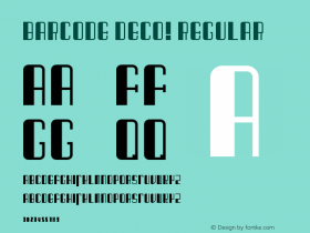 Barcode Deco! Regular Version 1.001 Font Sample