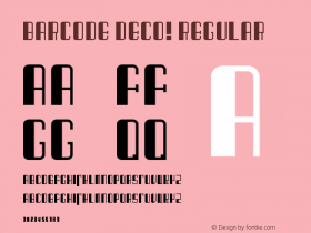 Barcode Deco! Regular Version 1.002 Font Sample