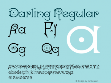 Darling Regular Brendel            :09.12.1994 Font Sample