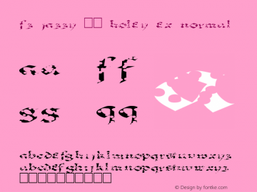 FZ JAZZY 33 HOLEY EX Normal 1.000 Font Sample