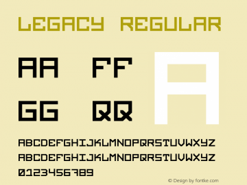 Legacy Regular Version 001.000 Font Sample