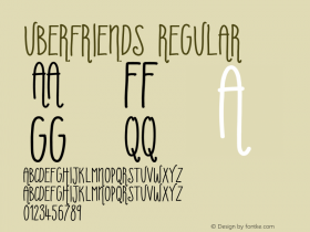 Uberfriends Regular Version 1.000 Font Sample