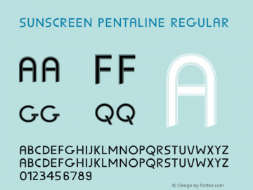 Sunscreen Pentaline Regular Version 1.000;PS 001.000;hotconv 1.0.88;makeotf.lib2.5.64775图片样张