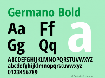 Germano Bold Version 1.11 Font Sample