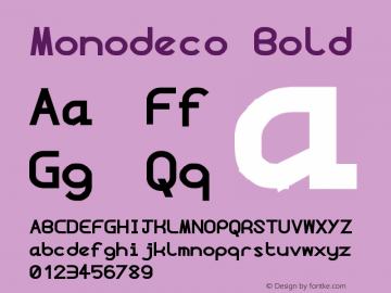 Monodeco Bold Version 1.0图片样张