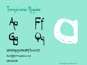 Transylvania Regular Version 1.00 March 4, 2016, initial release Font Sample