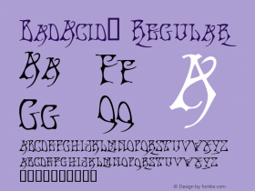 BadAcid™ Regular Altsys Fontographer 4.0.3 10/21/96图片样张