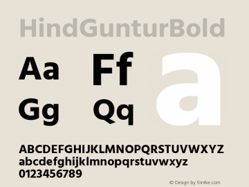 Hind Guntur Bold Version 1.000;PS 1.0;hotconv 1.0.86;makeotf.lib2.5.63406; ttfautohint (v1.4.1) Font Sample
