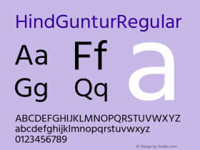 Hind Guntur Regular Version 1.000;PS 1.0;hotconv 1.0.86;makeotf.lib2.5.63406; ttfautohint (v1.4.1) Font Sample