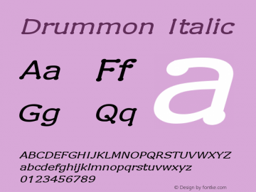Drummon Italic 1.02图片样张