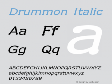 Drummon Italic 1.02图片样张