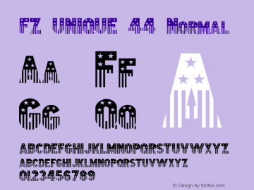 FZ UNIQUE 44 Normal 1.000 Font Sample