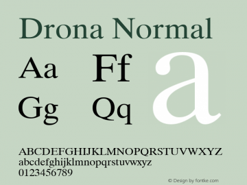 Drona Normal 1.0 Thu Apr 28 12:47:21 1994 Font Sample