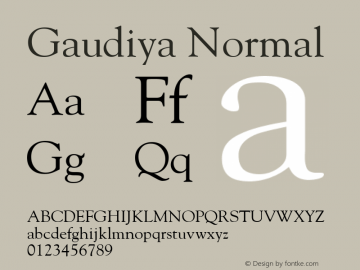 Gaudiya Normal 1.0 Thu Apr 28 12:38:37 1994 Font Sample