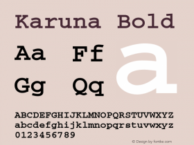 Karuna Bold 1.0 Thu Apr 28 12:07:19 1994图片样张