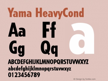 Yama HeavyCond 1.0 Fri Apr 29 12:17:39 1994 Font Sample