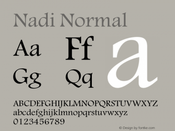 Nadi Normal 1.0 Font Sample
