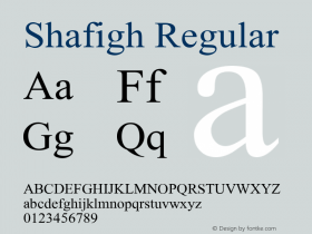 Shafigh Regular 1.0图片样张