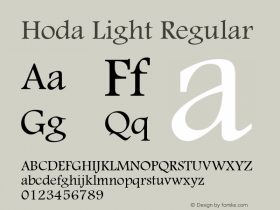 Hoda Light Regular 1.0 Font Sample