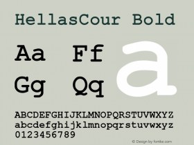 HellasCour Bold Altsys Fontographer 3.5  11-06-92 Font Sample