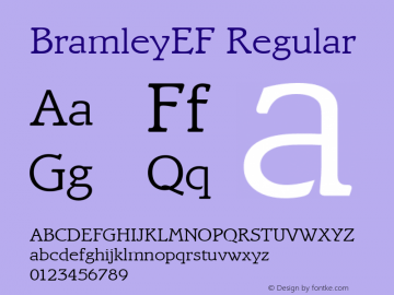 BramleyEF Regular 001.000 Font Sample