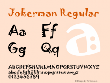 Jokerman Regular Version 0.80 Font Sample