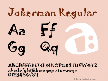 Jokerman Regular Version 1.05 Font Sample