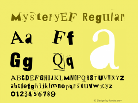 MysteryEF Regular 001.000 Font Sample