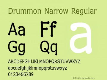 Drummon Narrow Regular 1.03图片样张