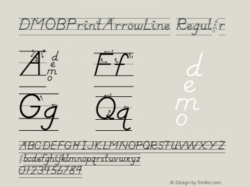 DMOBPrintArrowLine Regular Macromedia Fontographer 4.1.3 1/24/00 Font Sample