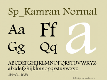 Sp_Kamran Normal Version 1.00.77 Font Sample