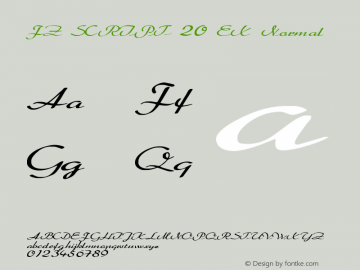 FZ SCRIPT 20 EX Normal 1.000 Font Sample