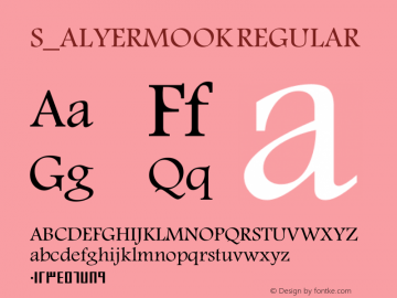 S_ALYERMOOK REGULAR V.2006  By  WWW.SIGNUL.TK Font Sample