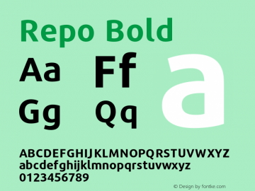 Repo Bold Version 001.000图片样张