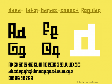 dara- latin-banaei-conect Regular dara- latin-banaei-conect Font Sample